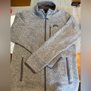 Patagonia Light Gray Sherpa Fleece Jacket